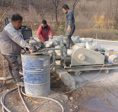 江油路面下沉注浆